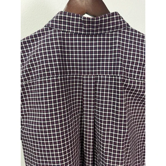 Patagonia Men's Medium Button Up Plaid Shirt Red Organic Cotton Gorpcore EUC - Picture 8 of 9